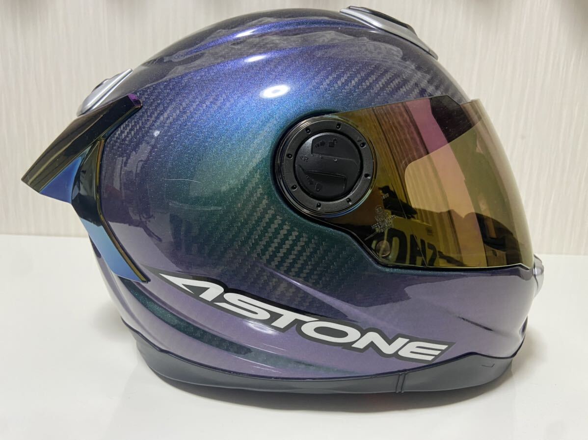 アストン フルフェイスヘルメット GT-1000F カーボン イリジウムの画像4