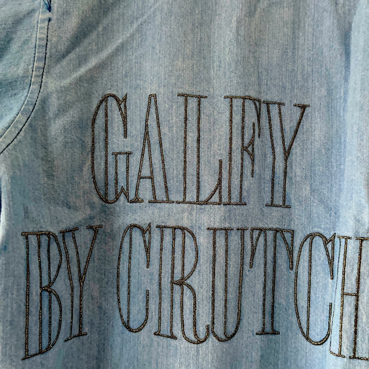 GALFY ガルフィー　デニムシャツ　つぎはぎ　豪華　刺繍　L〜LL相当　日本製　90s 平成　コムドット
