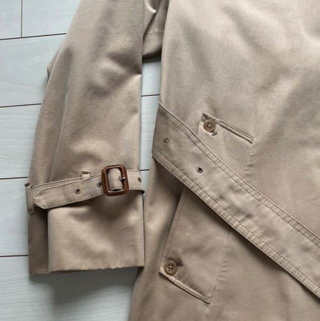 極上美品 一枚袖 コットン100 70s aquascutum アクアスキュータム ロングコート イングランド製　パーバリー ビンテージ サイズ日本人L_画像5