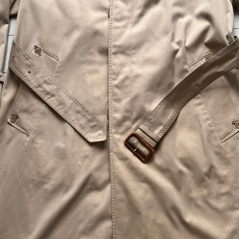 極上美品 一枚袖 コットン100 70s aquascutum アクアスキュータム ロングコート イングランド製　パーバリー ビンテージ サイズ日本人L_画像6