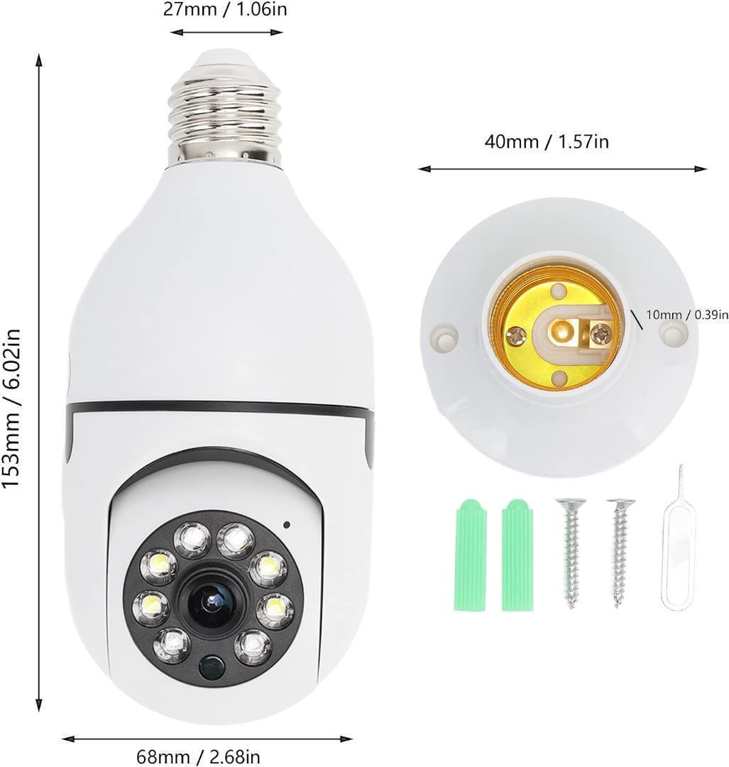 防犯カメラ リモコン 簡単設定 ホームカメラ 電球　LED　ランプ型 2_画像2