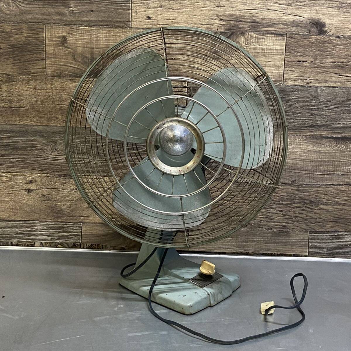 DELUXEFAN Fuji denki 扇風機 FTC4060E 3枚羽根 ELECTRIC FAN DELUXE 40 CM 家電 昭和レトロ アンティーク ヴィンテージ Vintage現状品中古の画像1