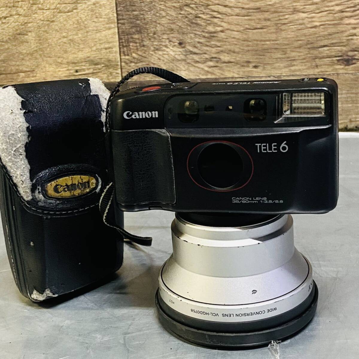 Canon Autoboy TELE6 DATE LENS 35/60mm F3.5/5.6 コンパクトフィルムカメラ 動作確認済 シャッター、フラッシュOK の画像1