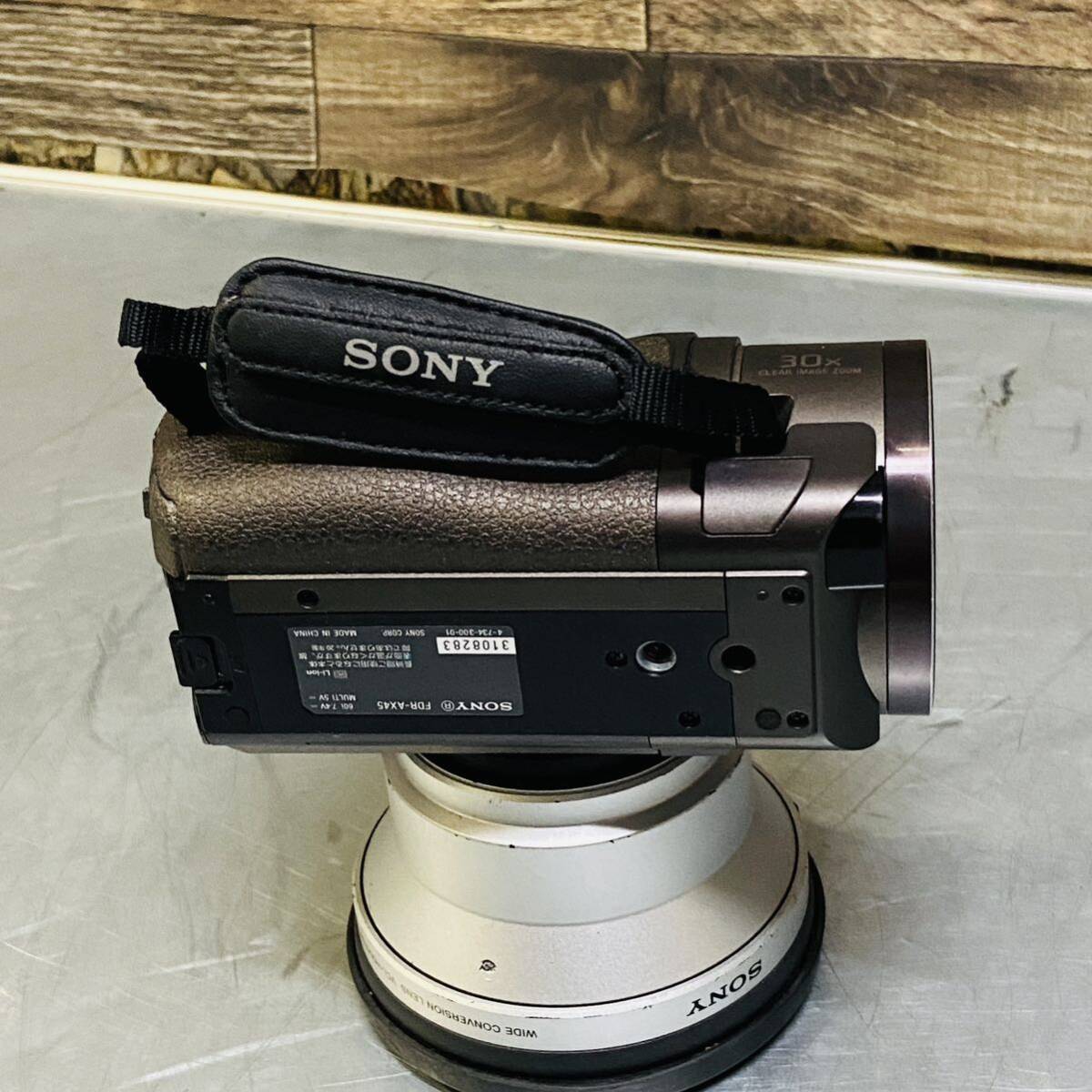 SONY ハンディカムFDR-AX45 ブロンズブラウン4KビデオカメラソニーHandycam本体のみ動作確認済バッテリーなし_画像7