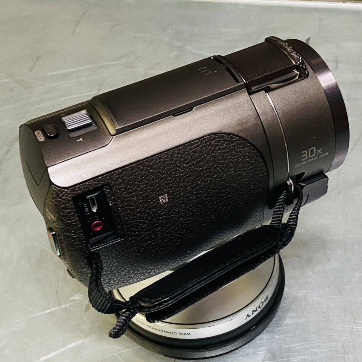 SONY ハンディカムFDR-AX45 ブロンズブラウン4KビデオカメラソニーHandycam本体のみ動作確認済バッテリーなし_画像6