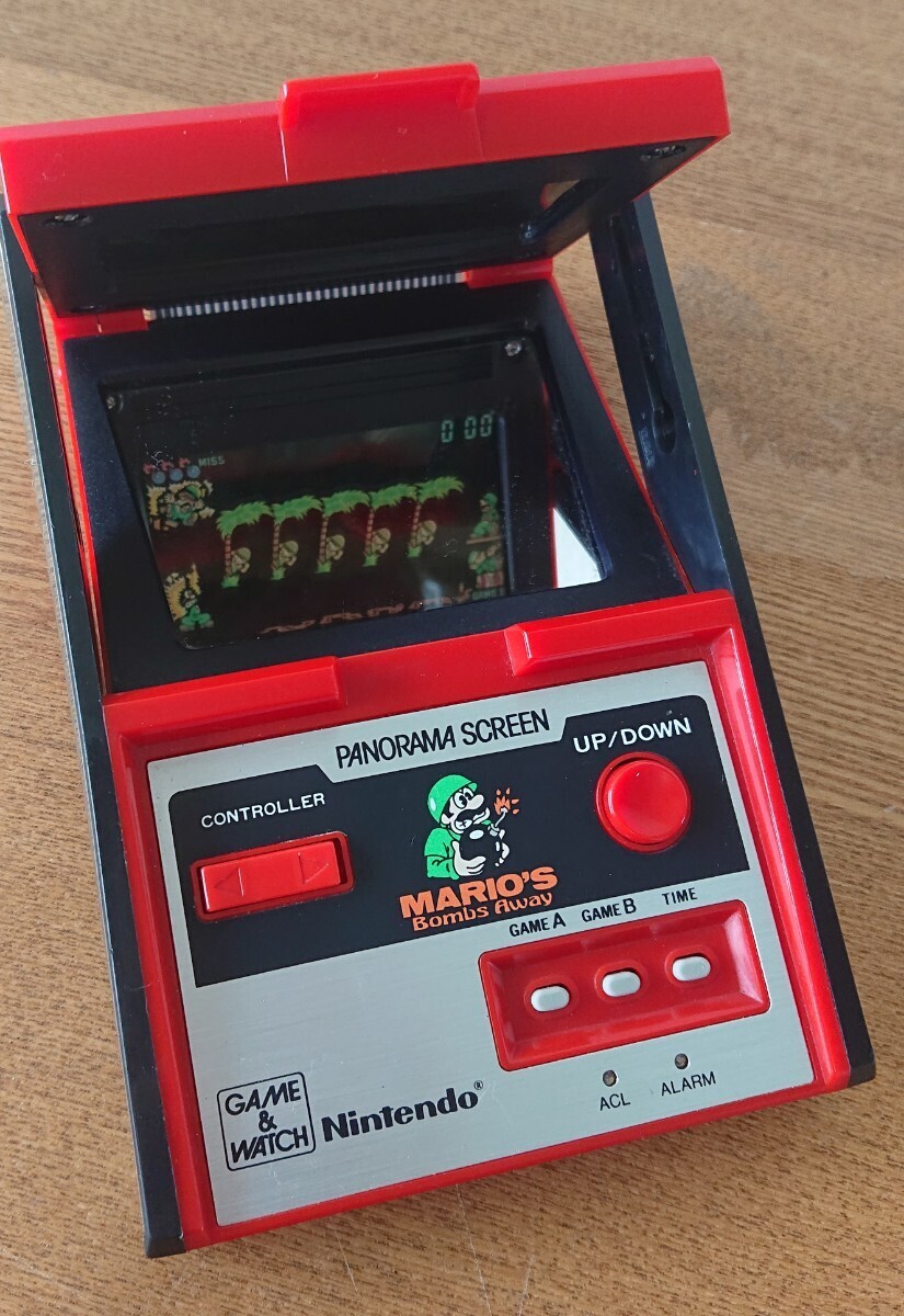 任天堂 当時物 Nintendo GAME&WATCH ゲームウォッチ PANORAMA SCREEN 動作確認済み 完動品 TB-94マリオズボムズアウェイ MARIO’S Bombの画像6