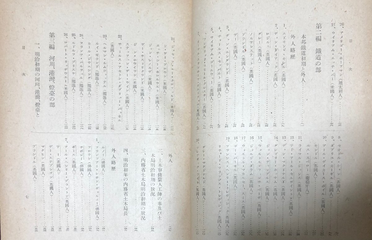 昭17 明治以後本邦土木と外人 中村孫一編 295P 非売品 昭17 明治以後本邦土木と外人 中村孫一編 295P 非売品