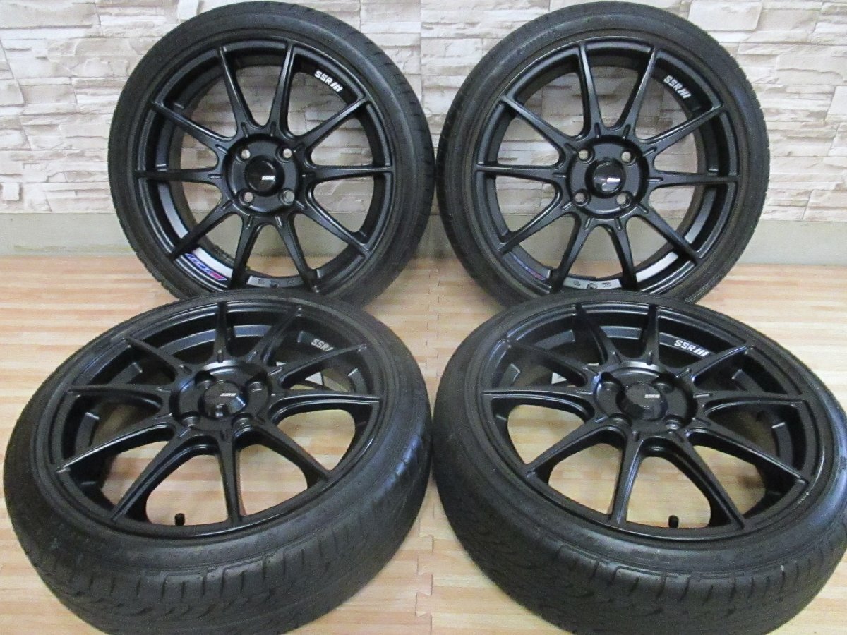  immediate payment beautiful goods made in Japan light weight SSR GTX01 16 -inch 4H100 5.5J+45 super deep groove 165/45R16 GOODYEAR Move Tanto Wagon R Spacia Dayz N-BOX