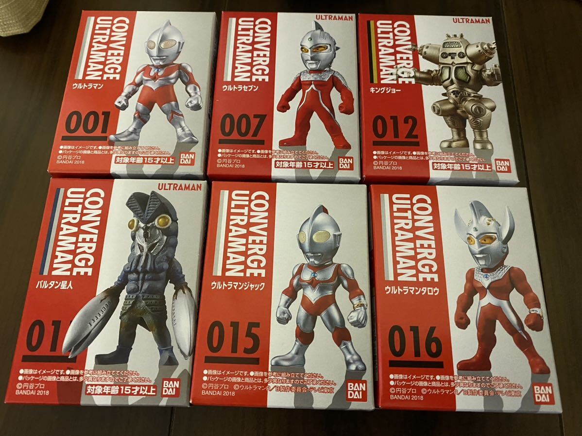 新品 未開封 ウルトラマンコンバージ 6種ULTRAMAN CONVERGE マン ジャック タロウ セブン バルタン星人 キングジョーの画像1