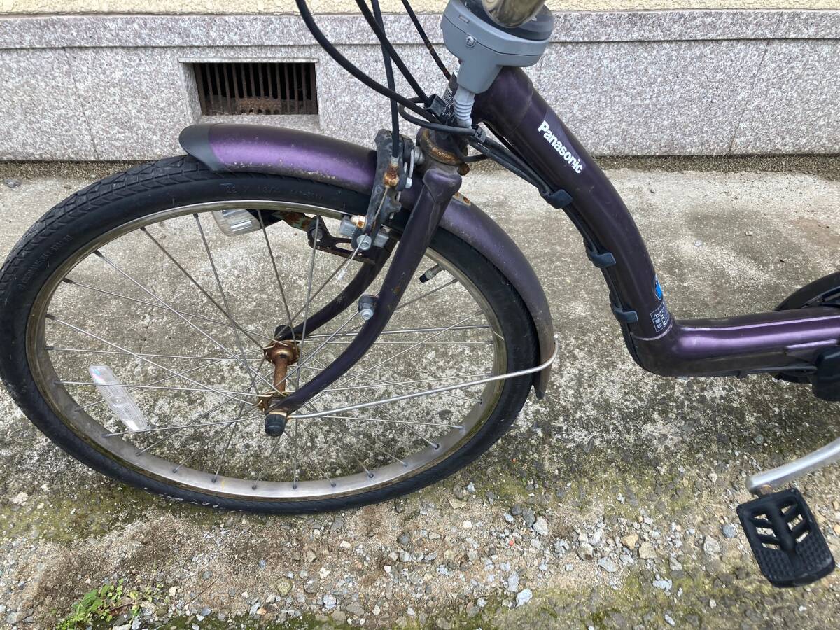 N4561 electromotive bicycle Panasonic gyuto purple 22/26 -inch present condition sale!