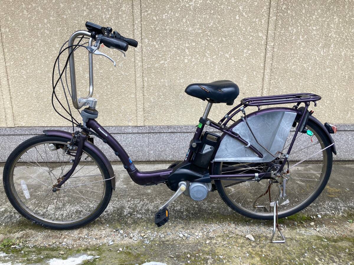 N4561 electromotive bicycle Panasonic gyuto purple 22/26 -inch present condition sale!