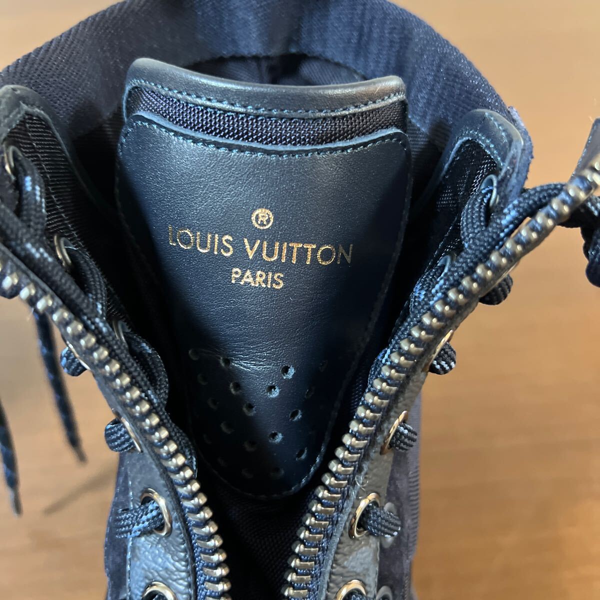 【未使用品】LOUIS VUITTON ルイヴィトン ハーレムライン モノグラム ジップアップ スニーカー ブーツ size 7の画像9