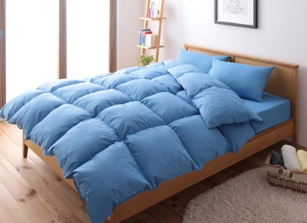 Футон-наборы с перьями для кровати 10 баллов двойной размер-синий