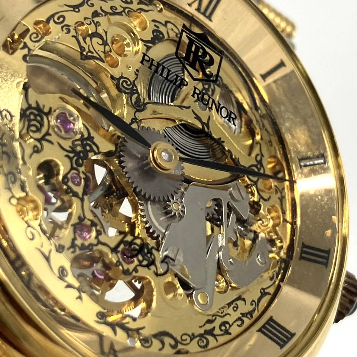 PHILIP RUNOR フィリップ ルノー  両面スケルトン 機械式 腕時計の画像9