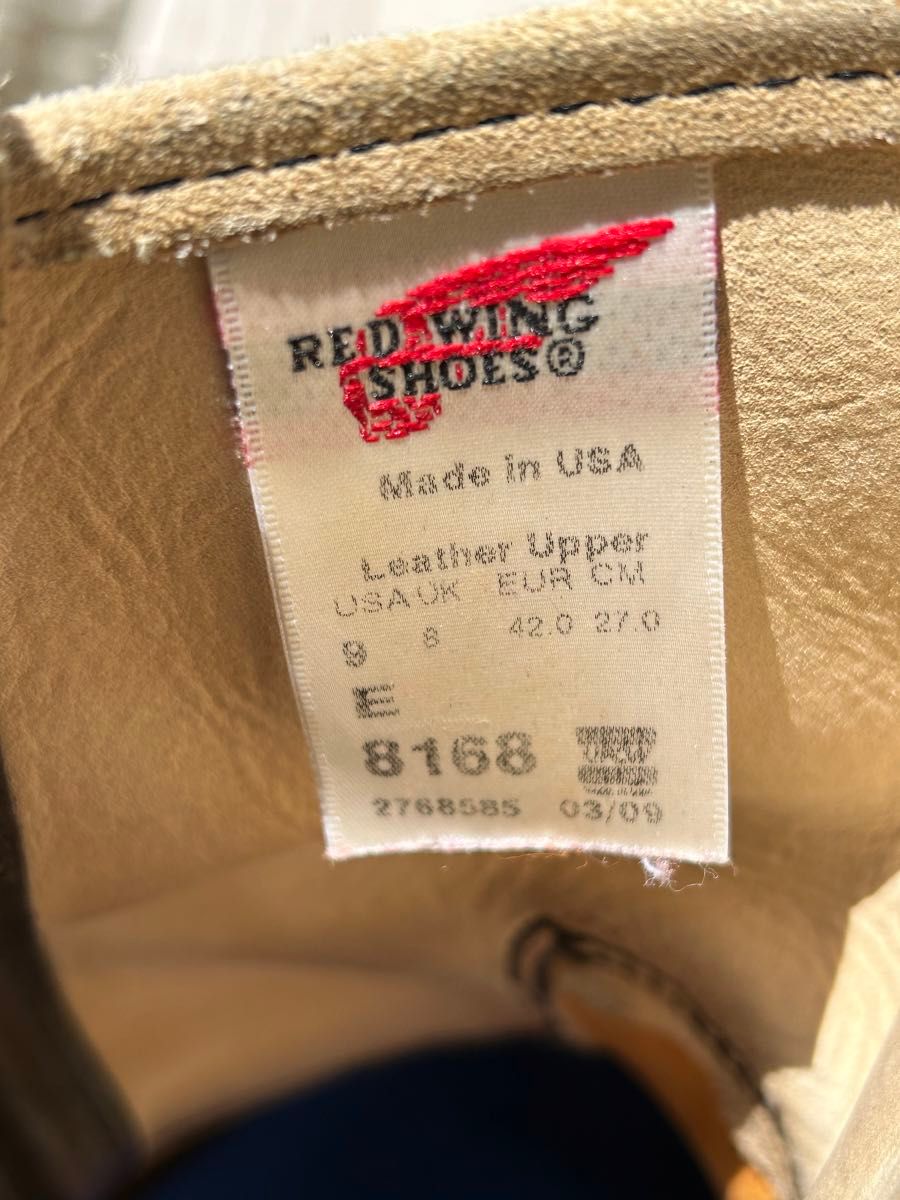 レッドウィング RED WING 8168 ペコスブーツ スエード 9E 廃盤品 レッドウィング RED WING 8168 ペコスブーツ スエード 9E 廃盤品