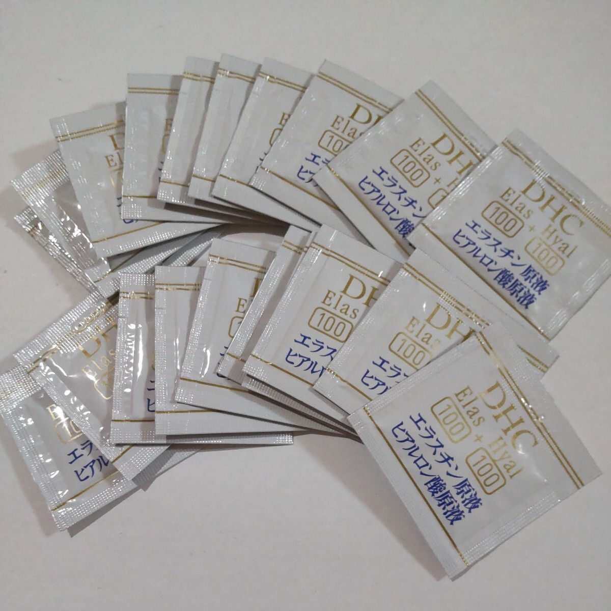 ◆DHC 化粧品 サンプル◆エラス（100）+ヒアル（100）1ml×20個 (製造年月日2019年11月、2019年12月)エラスチン原液 ヒアルロン酸原液の画像1