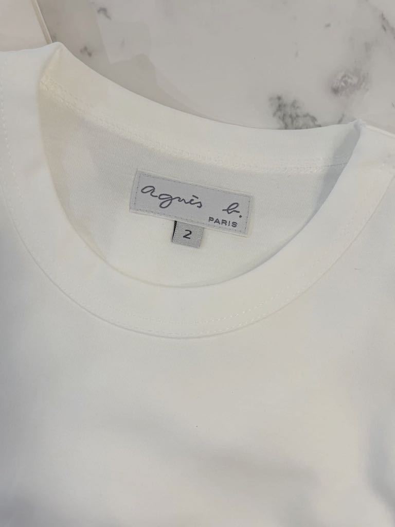 アニエスベーagnes b.半袖ロゴTシャツ ホワイトレディースMサイズの画像2