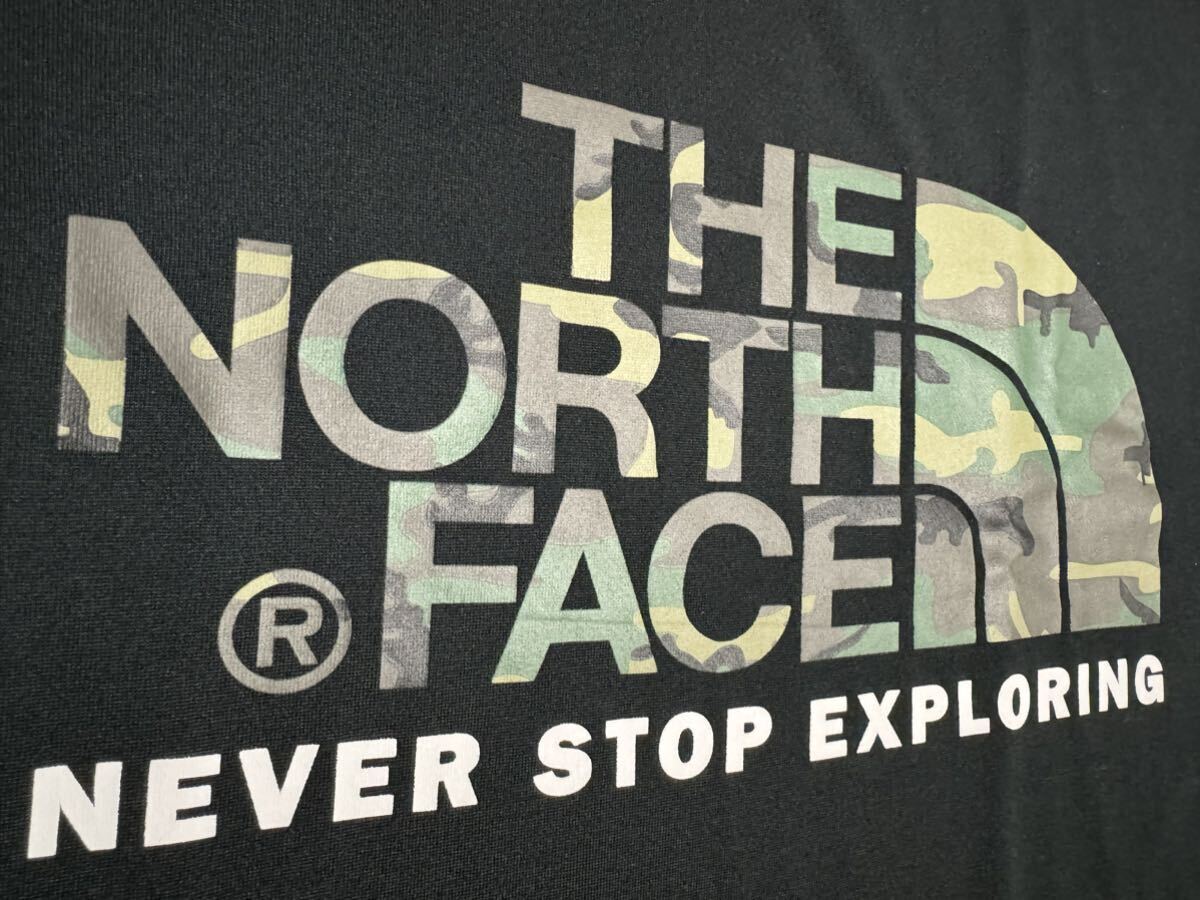 THE NORTH FACE(ザ・ノースフェイス） S/S CAMOUFLAGE LOGO TEE（カモフラージュロゴティー） NT31622 ブラック M 人気シリーズ！GOLDWIN