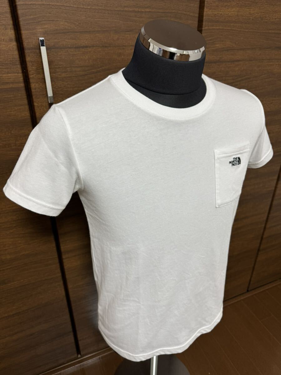 THE NORTH FACE(ザ・ノースフェイス） S/S SIMPLE LOGOPOCKET TEE（シンプルロゴポケットティー）NTW3202X ホワイト レディースM GOLDWINの画像8