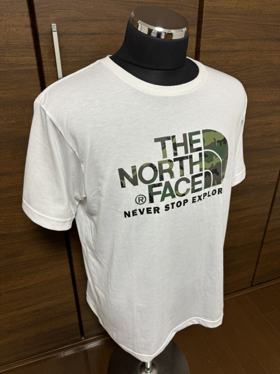 THE NORTH FACE(ザ・ノースフェイス） S/S CAMOUFLAGE LOGO TEE（カモフラージュロゴティー） NT31622 ホワイト XL 人気シリーズ！GOLDWINの画像9