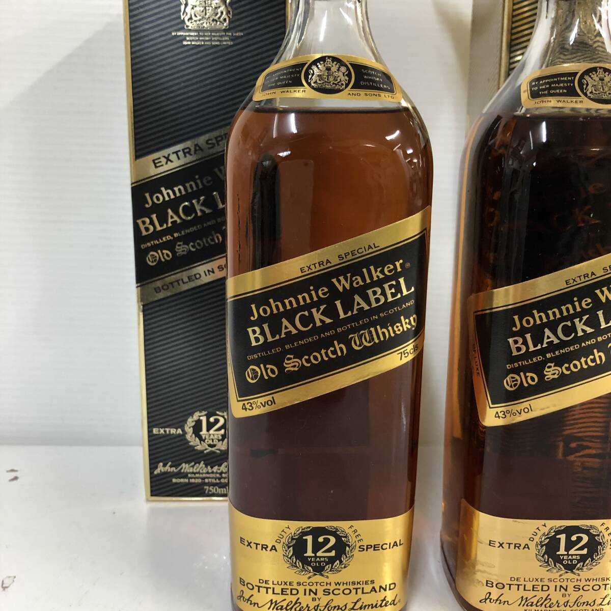 【未開栓】スコッチウイスキー SCOTCH WHISKY ジョニーウォーカー JOHNNIE WALKER 4本セット 古酒 750ml 760mlの画像2