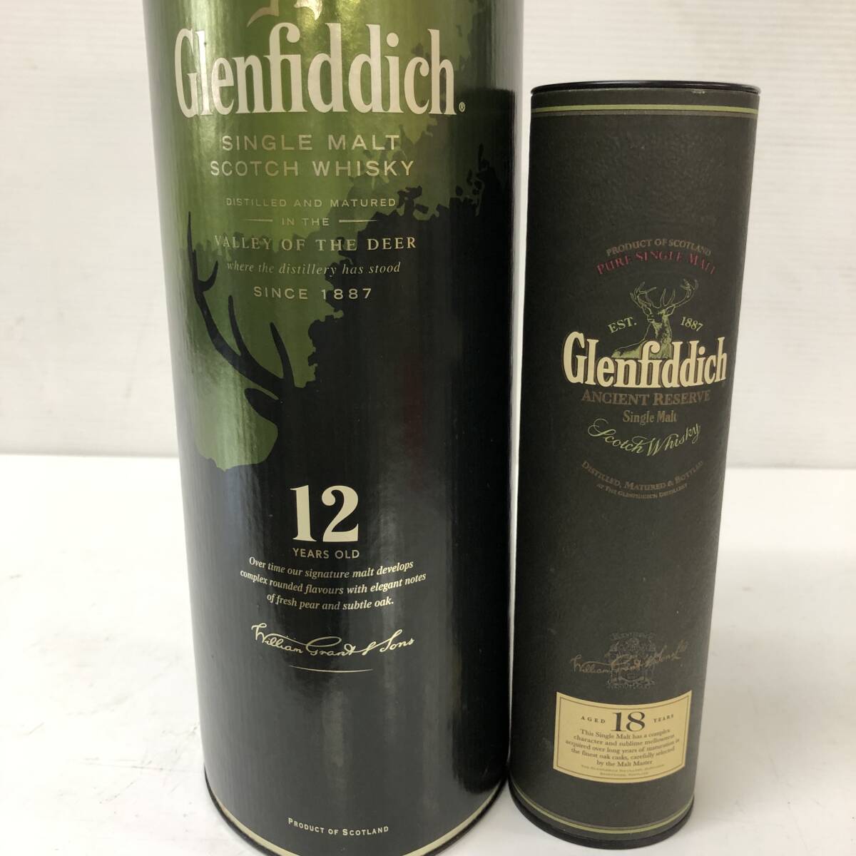 未開栓）SCOTCH WHISKY スコッチ ウイスキー Glenfiddich グレンフィディック 12年 18年 2本セット 1000ml 200ml_画像7