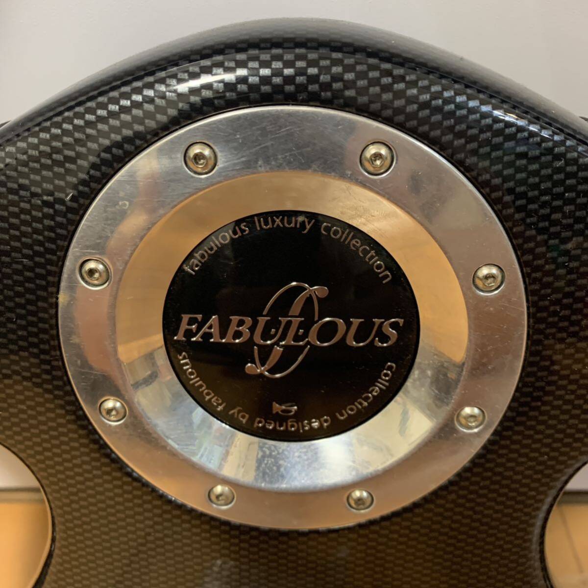ファブレス FABULOUS カーボン調 ステアリング の画像2