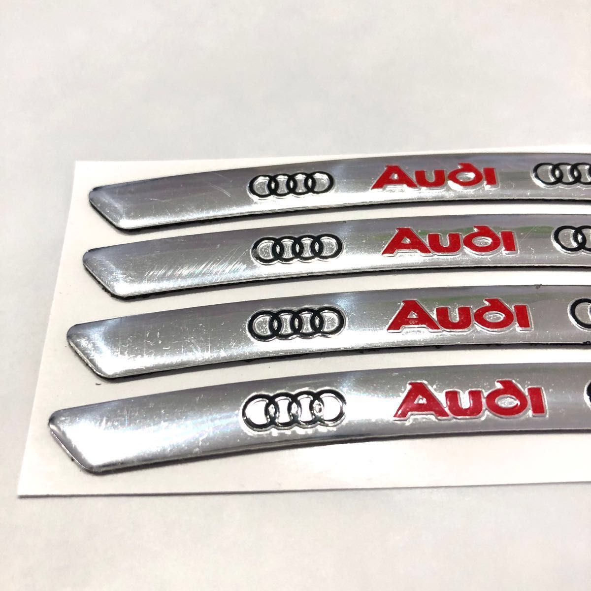 アウディ ホイールステッカー ４枚セット お買い得 ロゴ エンブレム シール タイヤ ホイール アウディエンブレム audi 