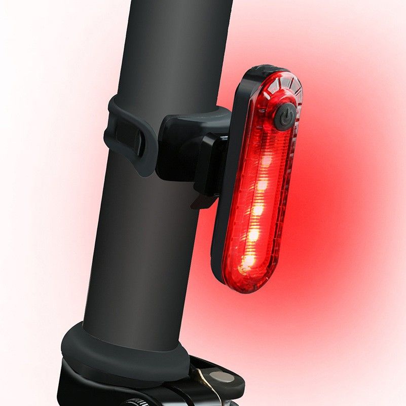 転車用 LED テールライト セーフティーライト リアライト USB電池式 コンパクト 軽量 防水 工具不要で取り付け　自転