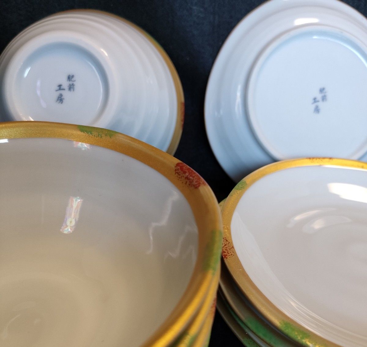 陶器 レトロ 白磁 小鉢&平皿 サラダボール 取り皿
