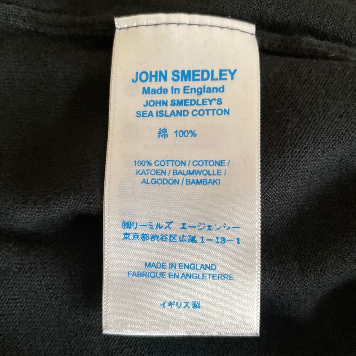 ジョンスメドレー 半袖ポロシャツ コットン ブラック M_画像3