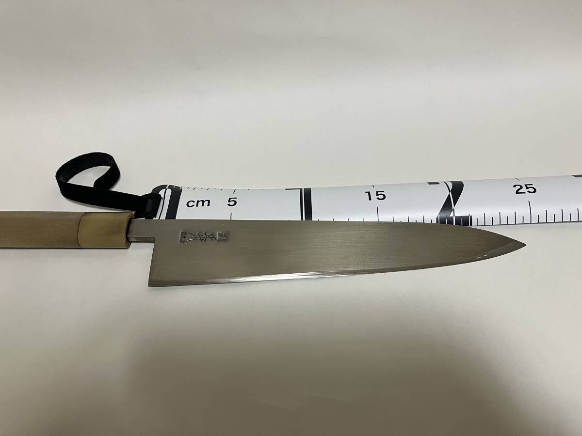 【美品】【中古】正本総本店 洋出刃包丁 和包丁 刃渡り２４cm 元箱付き 日本製の画像1