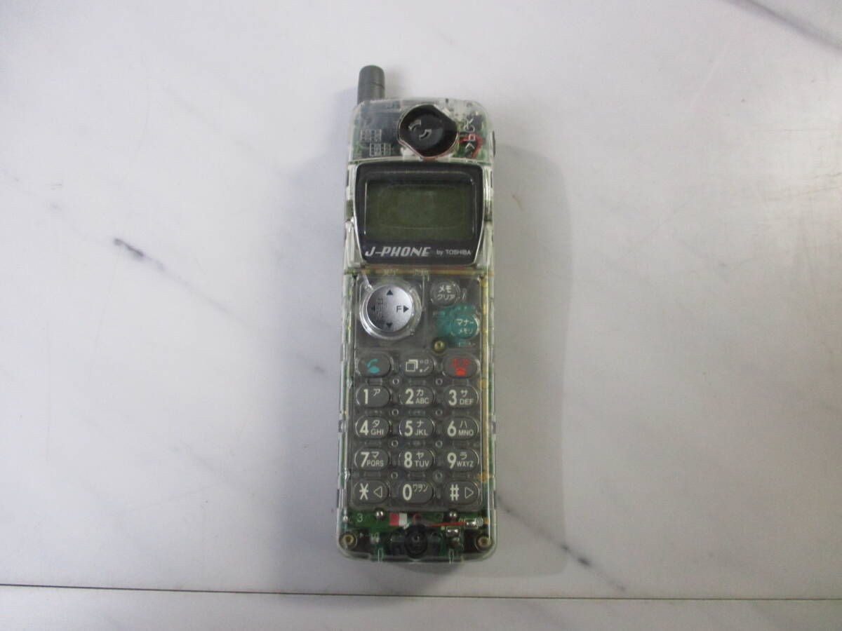 S29 棚33 ジャンク品 東芝 J-PHONE DP-174 TOSHIBA 携帯電話 スケルトン 1998年製 Digital Phone レトロの画像1