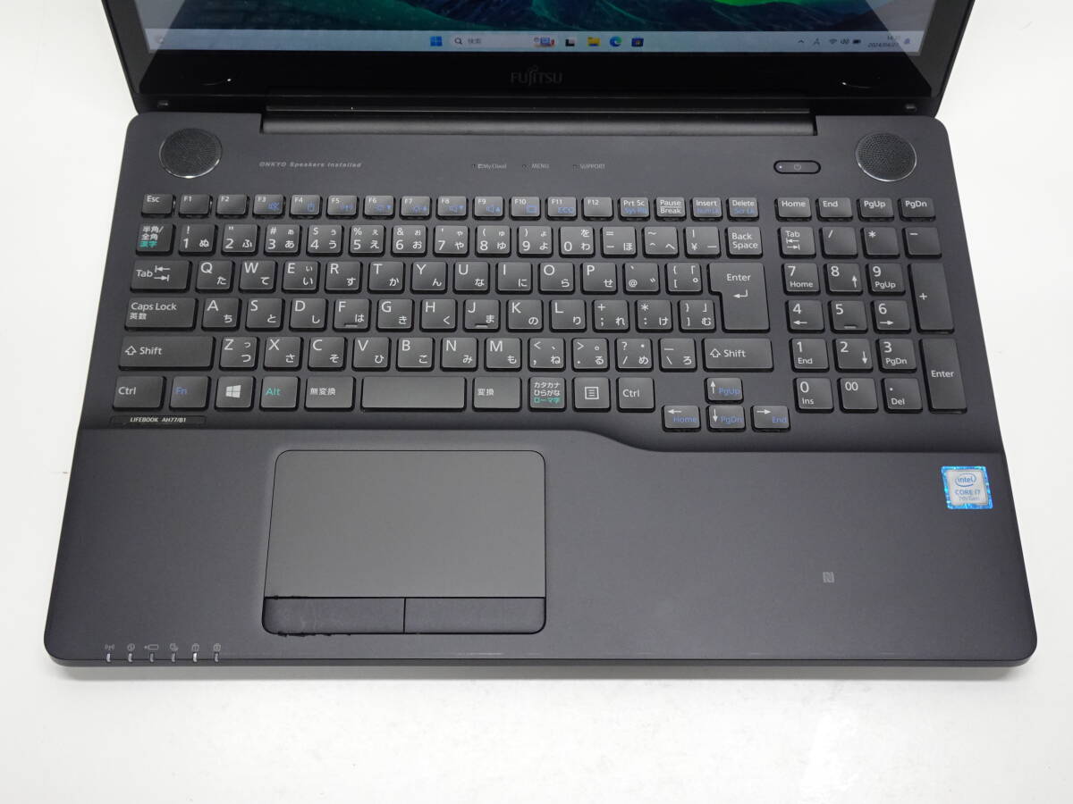 Windows11 タッチパネル フルHD搭載 富士通 LIFEBOOK AH77/B1 第7世代 Core i7-7700HQ 8GB 新品SSD256GB Win11 Office ブルーレイ 管HI-465_画像3