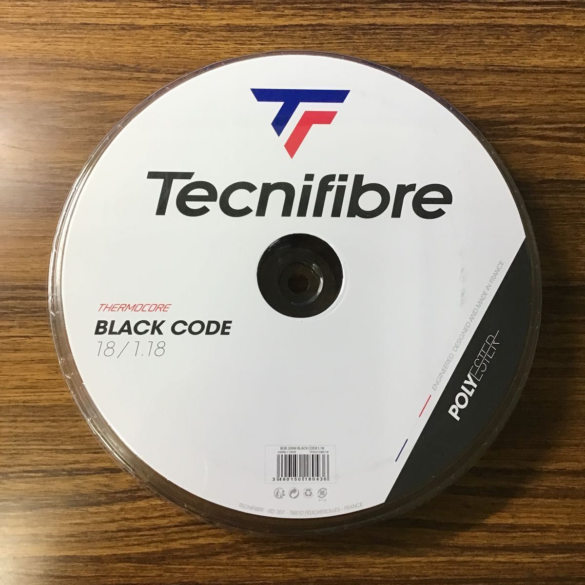 【新品】テクニファイバー ブラックコード (Tecnifibre Black Code) 1.18/18  200mロール