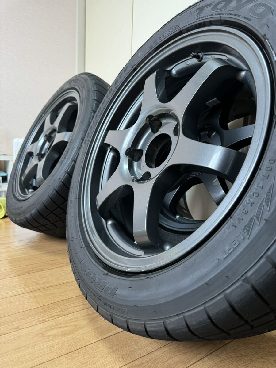 DHS ダウンヒルスペシャル 人気モデル7j 16インチ 7JJ+38 114.3 5穴 205/50-16 TOYO R1R ハイグリップタイヤ付き TE37似の画像10