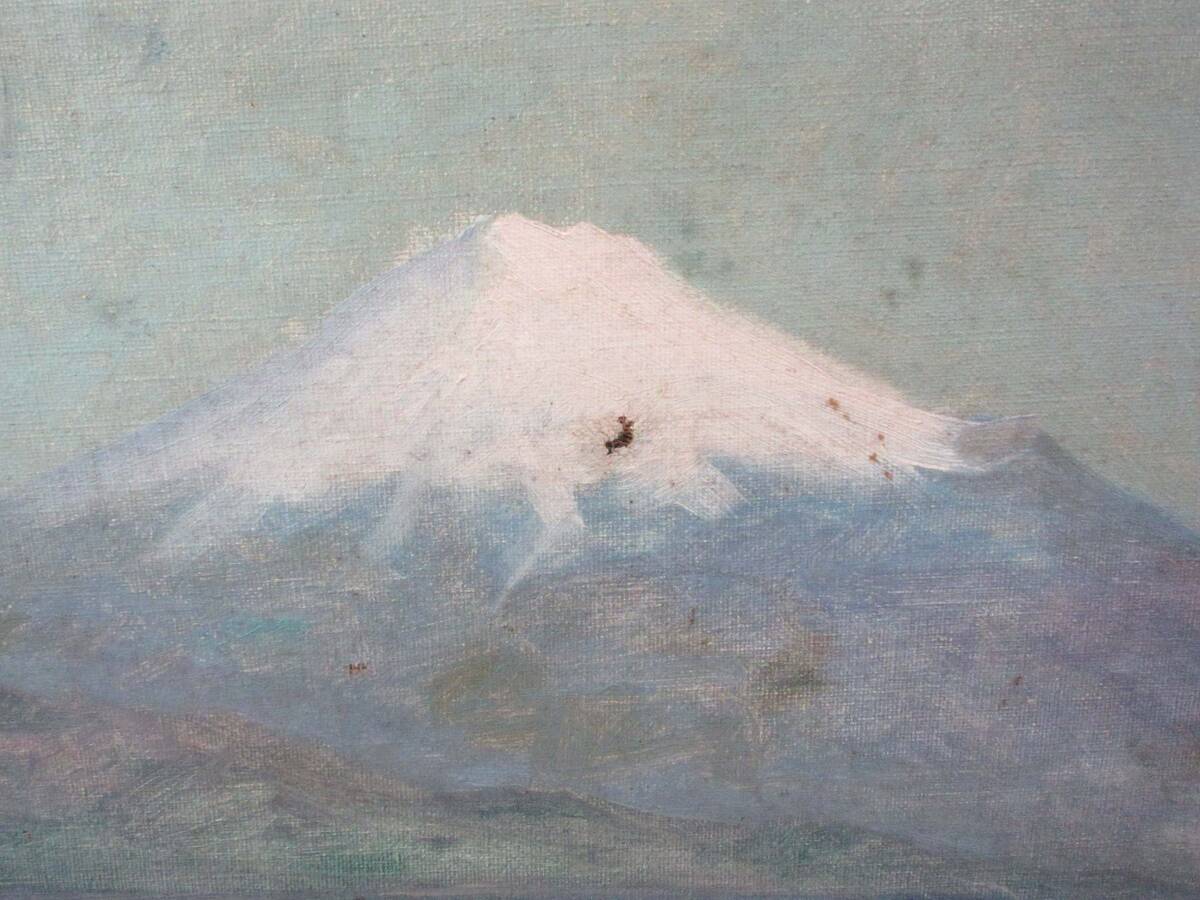 503370 oil painting have horse ... work temporary .[ Mt Fuji ](P10) painter * day exhibition three .* Kagoshima prefecture ..* landscape painting * have horse three . branch 