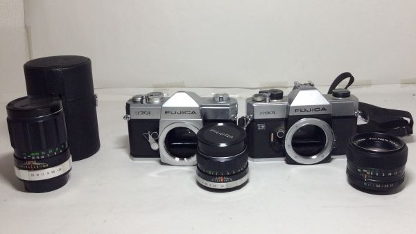 【未点検・未清掃】FUJICA ST701 / FUJICA ST801 フジカ フィルムカメラ【2台+3本セット】_画像1