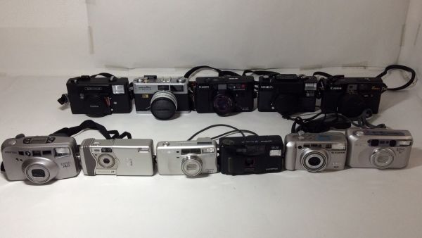 【未点検・未清掃】FUJIFILM / Nikon / Canon / Minolta / Konica / PENTAX 【フィルムカメラ 11台セット】の画像1