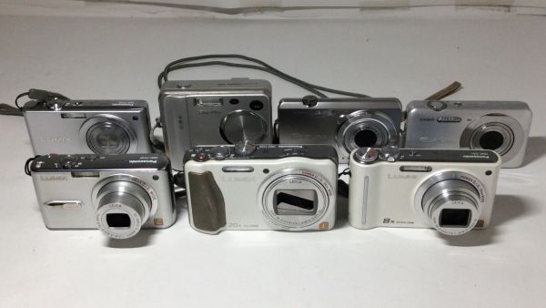 [ no inspection * not yet cleaning ]Panasonic / CASIO / FUJIFILM junk have digital camera [7 pcs. set ]