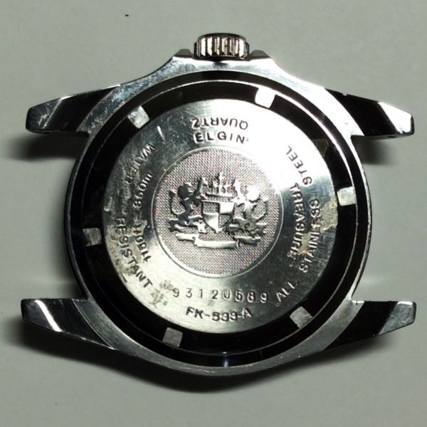 【未点検・未清掃】ELGIN FK-533-A エルジン 24時間計 ダイバーズ 腕時計_画像2