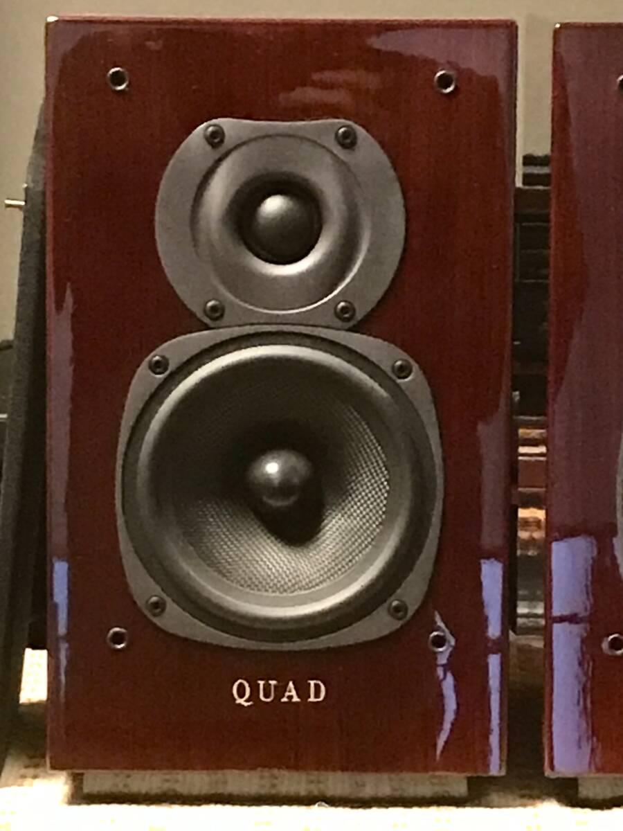 QUAD クォード 11L2 ブックシェル型スピーカー美品ペア ローズウッド鏡面仕上げの画像3