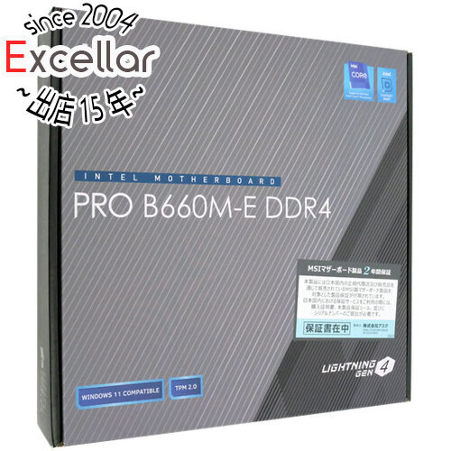 MSI製 MicroATXマザーボード PRO B660M-E DDR4 LGA1700 未使用 [管理:1050023115]_画像1