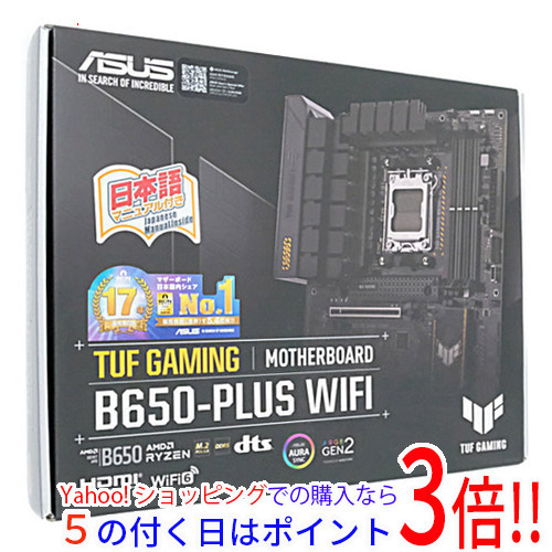 ASUS製 ATXマザーボード TUF GAMING B650-PLUS WIFI SocketAM5 [管理:1000024431]_画像1