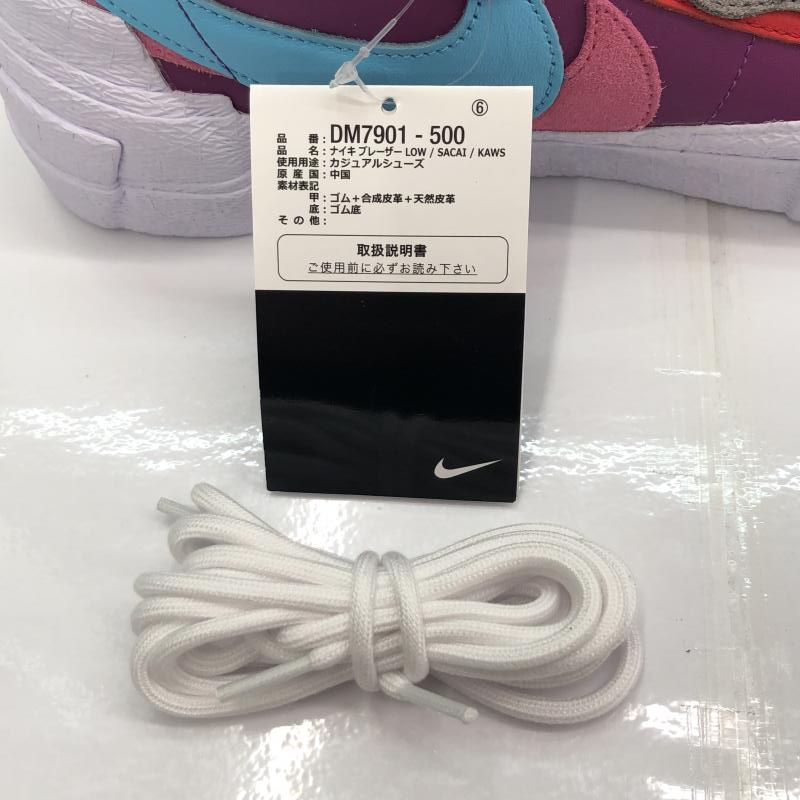 【中古】NIKE BLAZER LOW SACAI KAWS DM7901-500 パープル ホワイト サイズ27cm ナイキ ブレイザー[249008249481]_画像9