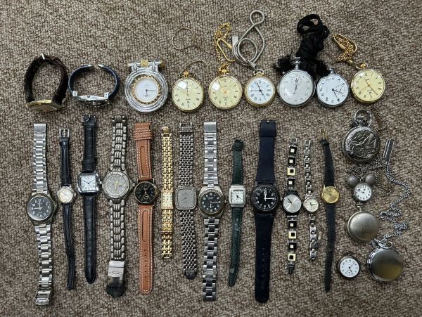 【B37】ブランド 腕時計 懐中時計 アナログ 大量 まとめ セット 現状品_画像5