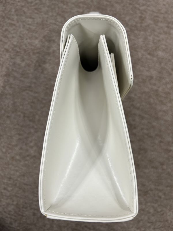 【A24】Yves Saint Laurent イヴ・サンローラン YSL ハンドバッグ 白 ホワイト 女性用 レディース 保存袋付 現状品の画像7