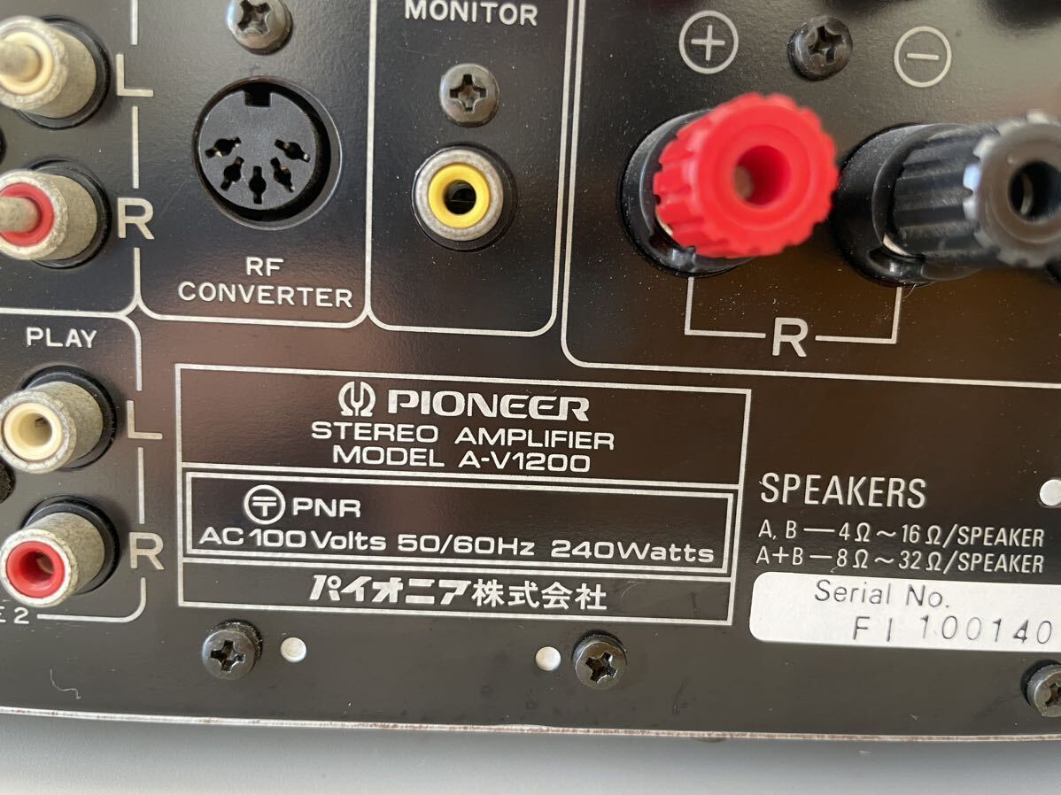 Pioneer Pioneer A-V1200 основной предусилитель стерео усилитель * электризация проверка * б/у 