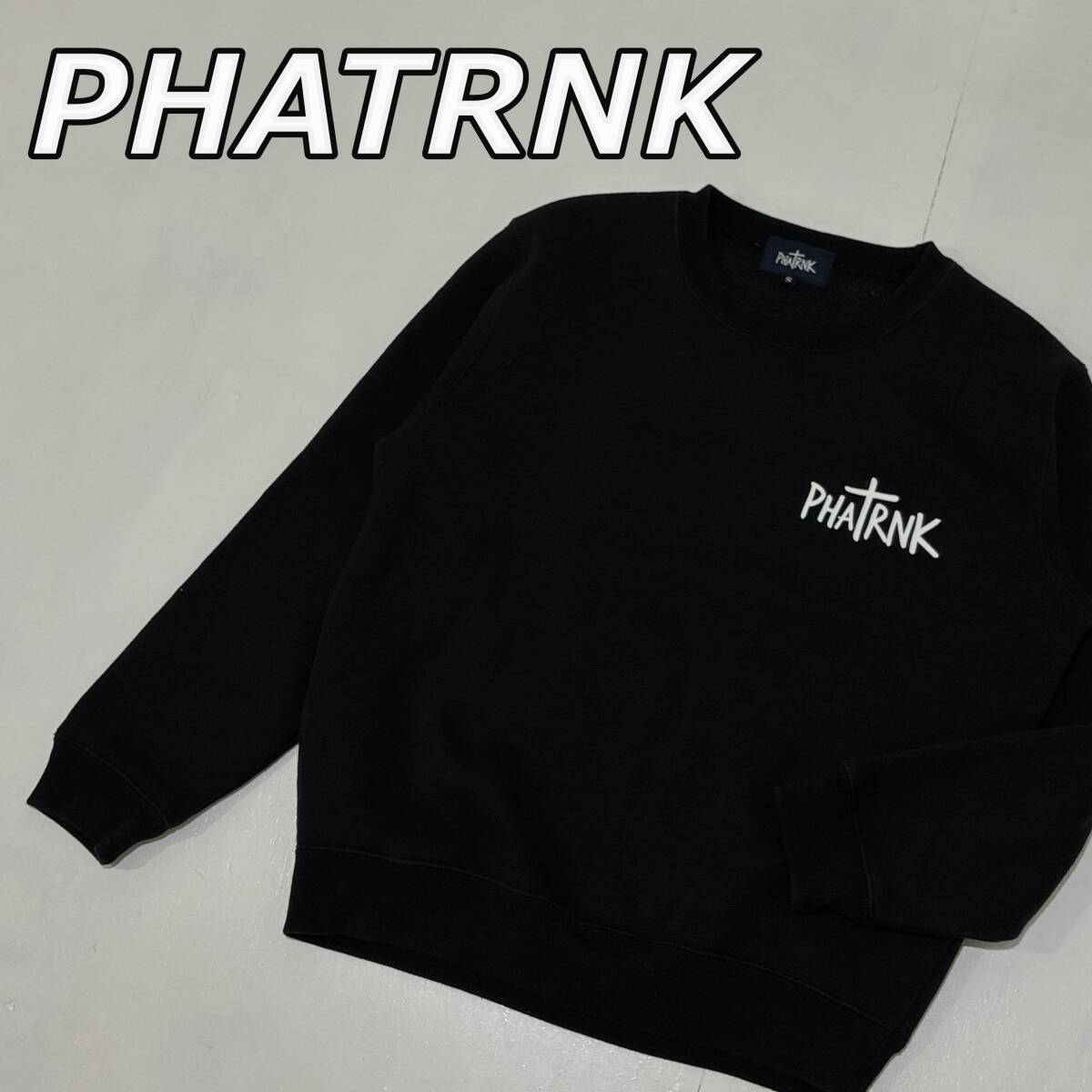 PHATRNK】ファットランク ロゴ プリント クルーネック PHATRNK】ファットランク ロゴ プリント クルーネック