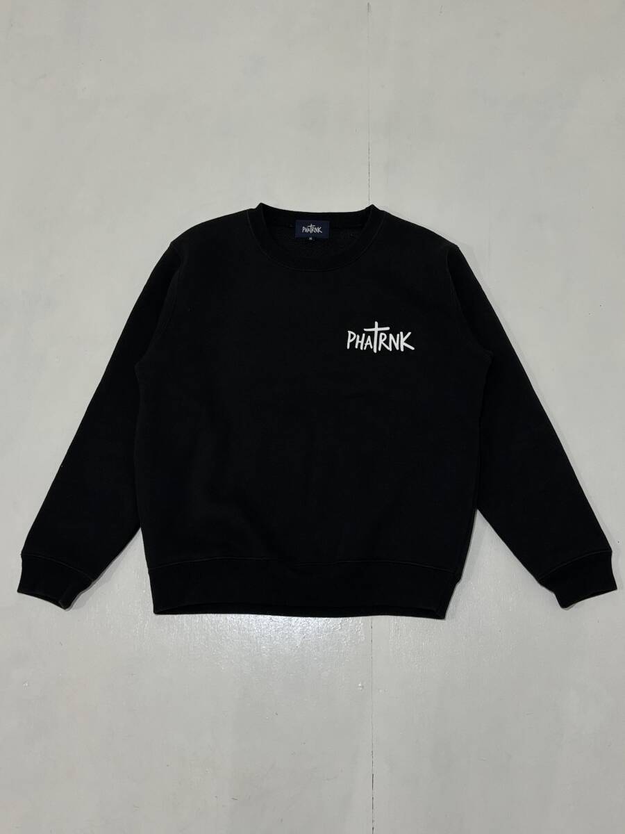 PHATRNK】ファットランク ロゴ プリント クルーネック PHATRNK】ファットランク ロゴ プリント クルーネック